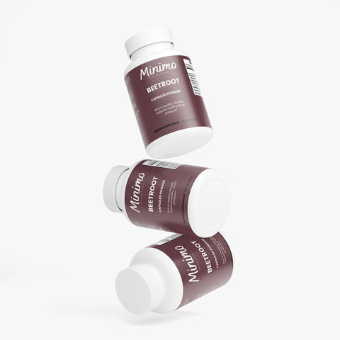 Organic Beetroot Capsuled Powder 60 ct Minimo Nutrition