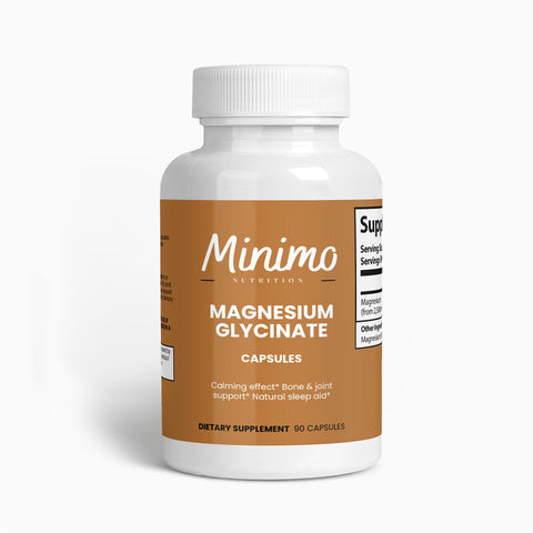 Magnesium Glycinate 2.5mg High Absorption Supplement 90 ct Minimo Nutrition