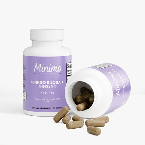 Ginkgo Biloba + Ginseng Herbal Supplement 60 ct Minimo Nutrition