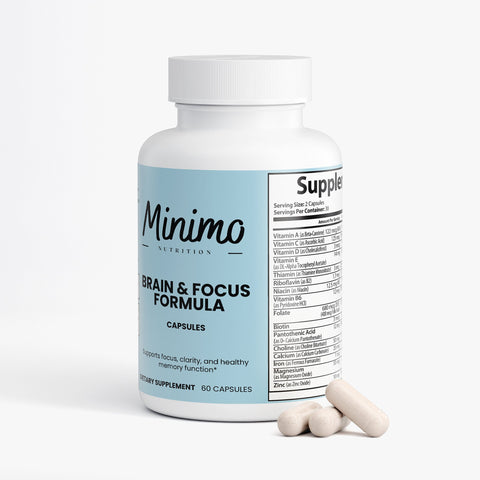 Brain & Focus Formula Cognitive Enhancer Supplement 60 ct. Minimo Nutrition