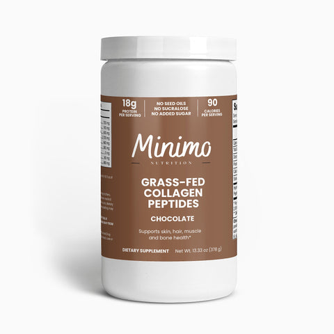 Grass-Fed Chocolate Collagen Peptides Powder Minimo Nutrition