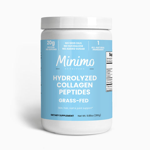 Grass-Fed Hydrolyzed Collagen Peptides 9.9 oz Supplement Minimo Nutrition