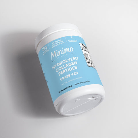 Grass-Fed Hydrolyzed Collagen Peptides 9.9 oz Supplement Minimo Nutrition