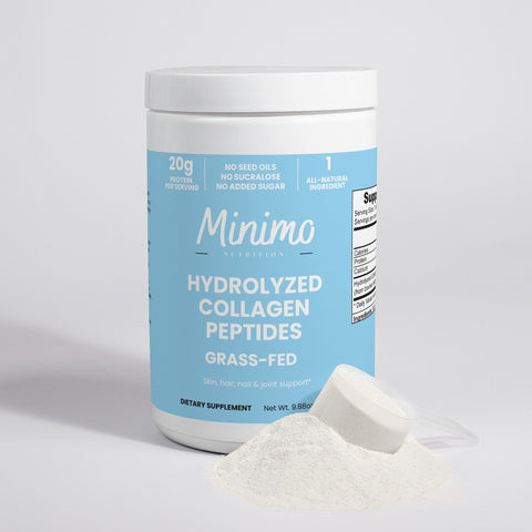 Grass-Fed Hydrolyzed Collagen Peptides 9.9 oz Supplement Minimo Nutrition