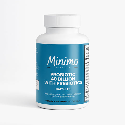 Probiotic 40 Billion with Prebiotics Digestive Supplement Minimo Nutrition