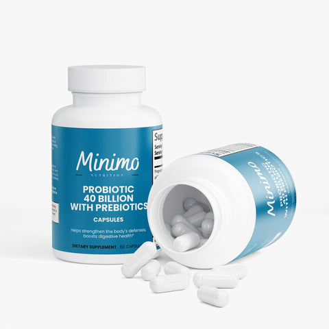 Probiotic 40 Billion with Prebiotics Digestive Supplement Minimo Nutrition