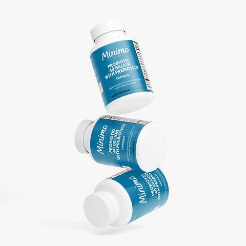 Probiotic 40 Billion with Prebiotics Digestive Supplement Minimo Nutrition