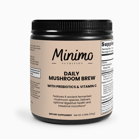 Daily Mushroom Brew Organic Fermented Mushroom Blend 7.4 oz Minimo Nutrition