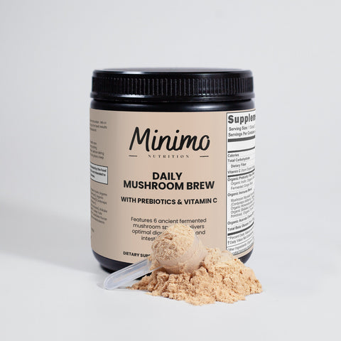 Daily Mushroom Brew Organic Fermented Mushroom Blend 7.4 oz Minimo Nutrition