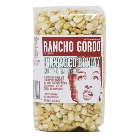 Prepared Hominy White Corn Posole 16OZ Rancho Gordo