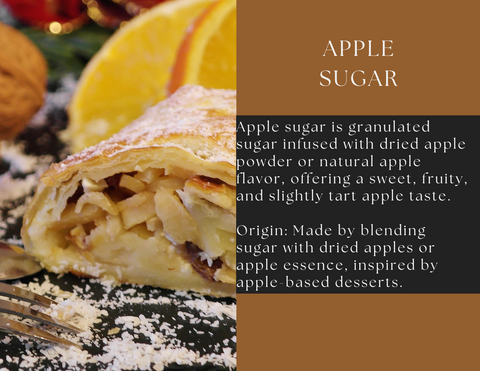 Apple infused granulated sugar Apple Sugar