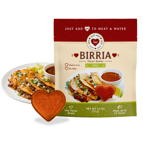 Birria Luv Bombs Mild or Medium Flavor Concentrated Seasoning Blend Just Add Luv