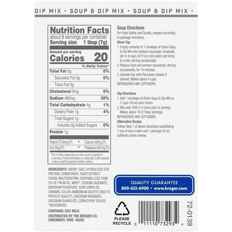 Kroger Onion Soup & Dip Mix 2 oz