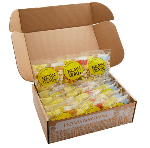 Bjorn Qorn Mix Popcorn Bags 15-Pack Snack Popcorn Case Bjorn Qorn