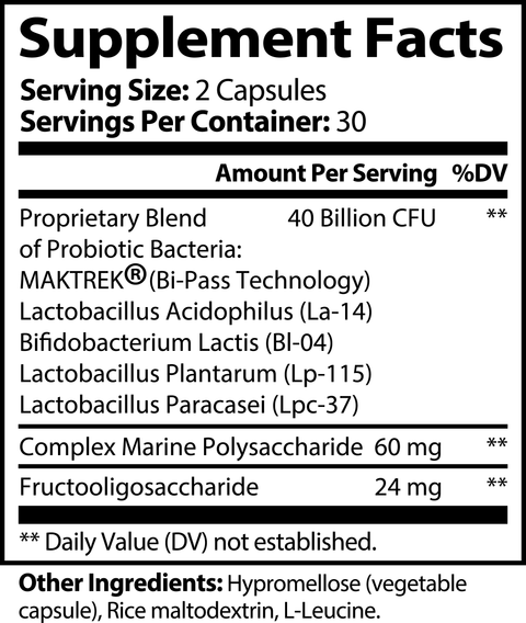 Probiotic 40 Billion with Prebiotics Digestive Supplement Minimo Nutrition