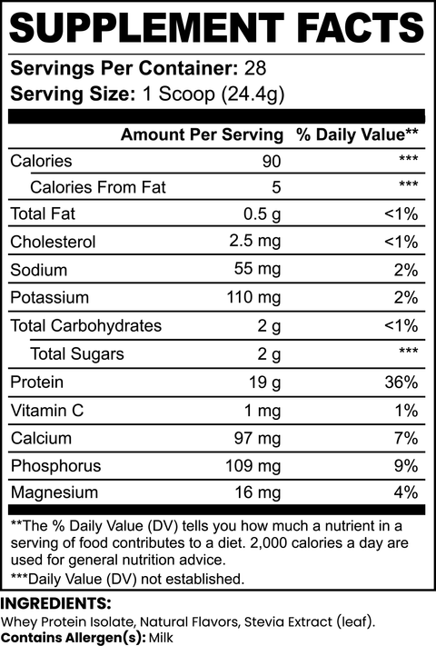 Whey Protein Isolate Vanilla PURE3 100% Whey Protein Isolate