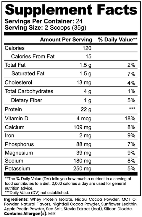 Whey Protein Isolate Chocolate Advanced 100% Whey Protein Isolate