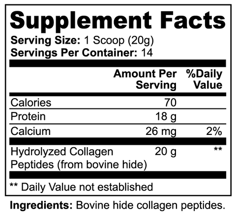 Grass-Fed Hydrolyzed Collagen Peptides 9.9 oz Supplement Minimo Nutrition
