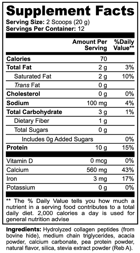 Grass-Fed Vanilla Collagen Creamer 8.5 oz