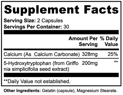 5-HTP Natural Supplement 60 ct. Minimo Nutrition