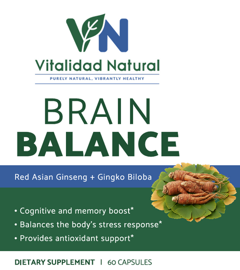 Ginkgo Biloba + Ginseng Herbal Supplement 60 Capsules
