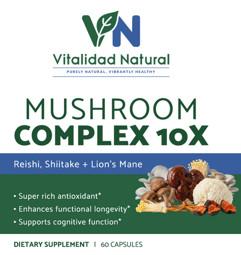 Mushroom Complex 10 X Potent Medicinal Mushroom Supplement
