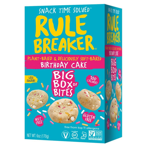 Birthday Cake Big Box of Bites Gluten Free Plant Based Snack Rule Breakers