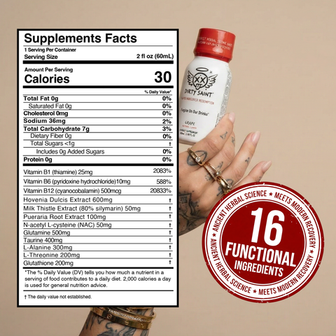 Rapid Hangover Recovery Shot Natural Grape Flavor