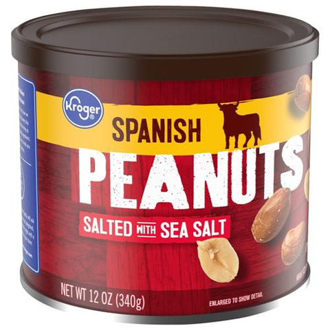 Kroger Spanish Sea Salted Peanuts 12 oz