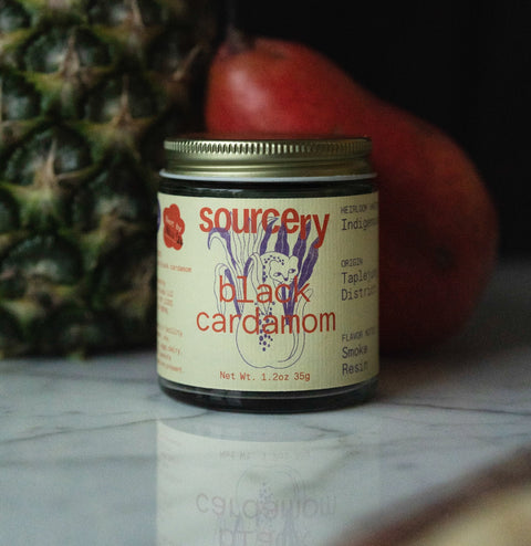 Sourcery Black Cardamom Heirloom Variety - 6 Jars x 1 Case