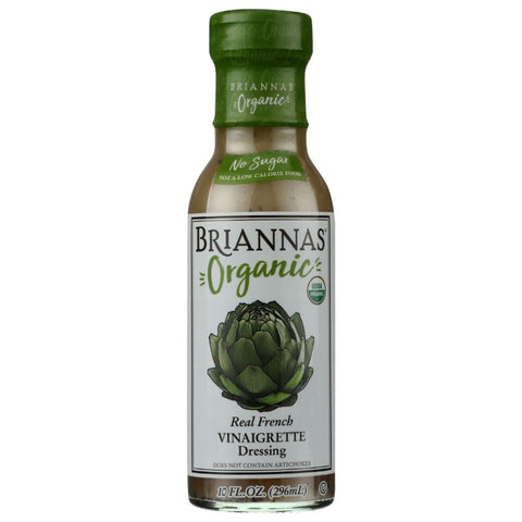 Organic Real French Vinaigrette Dressing 10 oz Briannas
