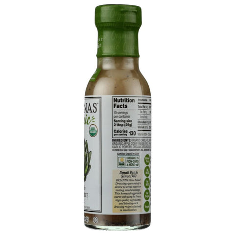 Organic Real French Vinaigrette Dressing 10 oz Briannas