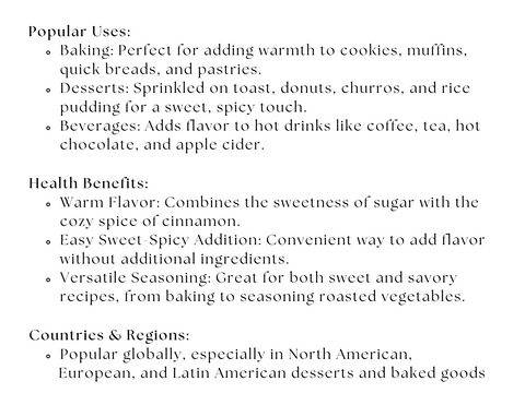 Cinnamon Sugar