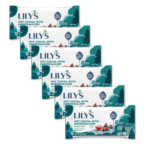 LILY’s Hot Cocoa with Marshmallow Baking Chips – No Sugar Added – 9 oz