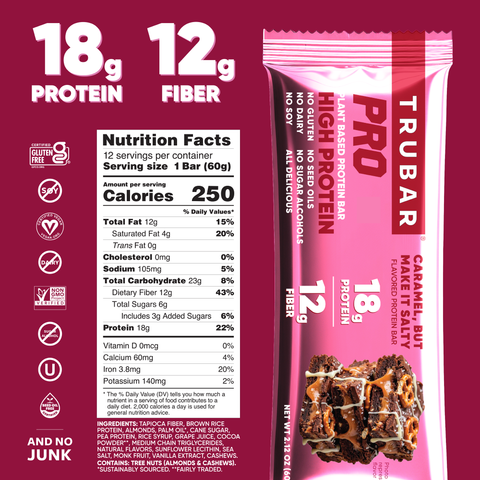 Plant-Based Protein Bar Caramel But Make It Salty TRUBAR PRO