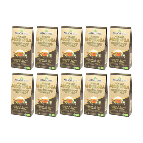 Organic Moringa Energy Tea - Chai Spice - Natural Coffee Alternative