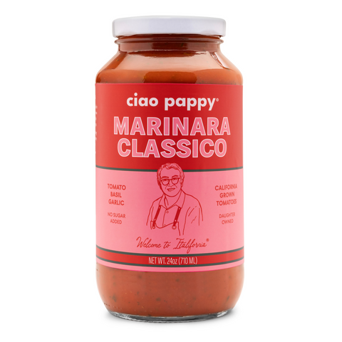 Ciao Pappy Marinara Classico Tomato Basil Garlic Sauce 12 Bottles Case
