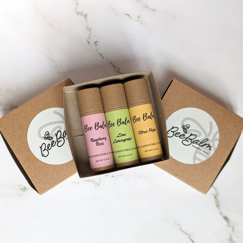 Bee Balm 3-Balm Gift Set Botanical Balm Gift Set Bee Balm