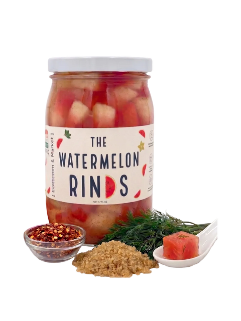 Pickled Sweet Tangy Watermelon Rind 17 oz Jar
