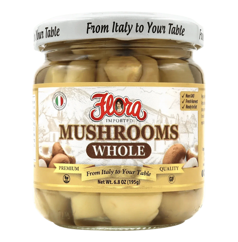 Whole Mushrooms Tender Texture 6.8 oz Flora