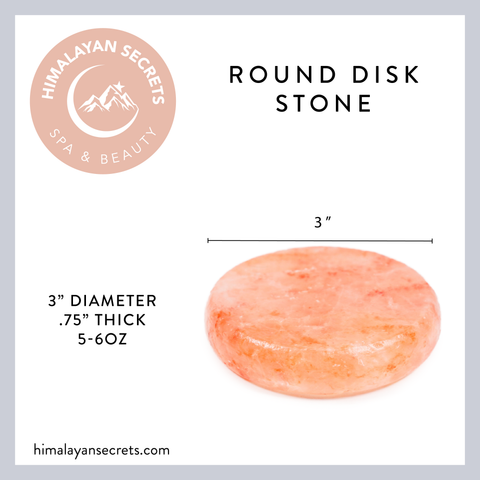 Himalayan Salt Round Disk Massage Stone Texas Salt Co