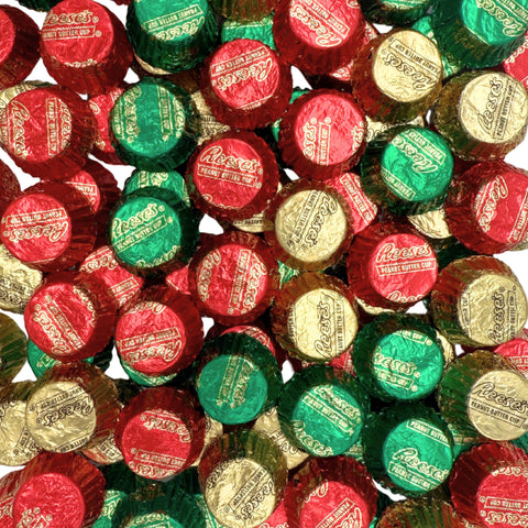 Reese's Miniature Christmas Foils Milk Chocolate & Peanut Butter Cups Bulk Value Bag