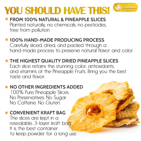 Dried Pineapple Slices 6oz – Premium Quality, Naturally Sweet & Tangy