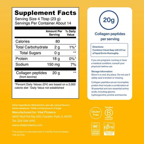 Vital Proteins Vanilla Collagen Peptides 327g