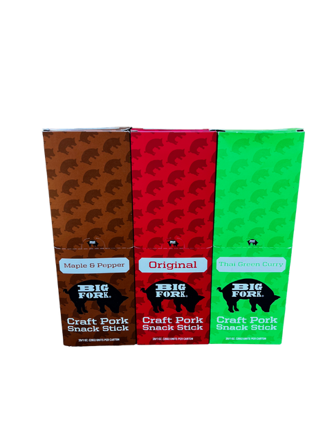 Craft Pork Snack Stick Collection 60 Sticks Total Big Fork Brands