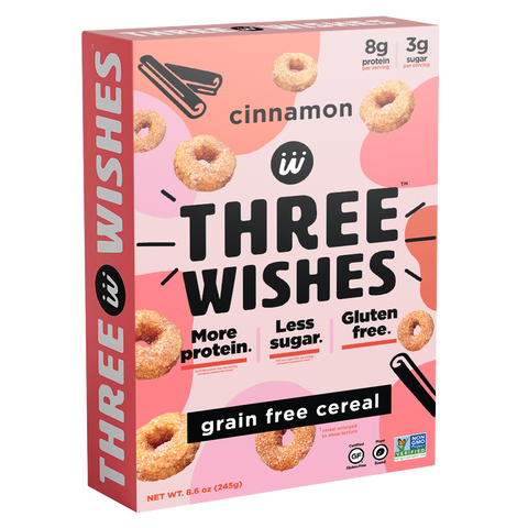 Cinnamon Grain Free Cereal Three Wishes 8.4OZ