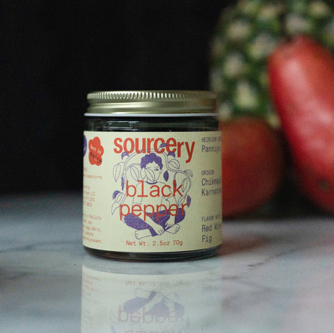 Sourcery Heirloom Variety Black Pepper 6 Jars x 1 Case