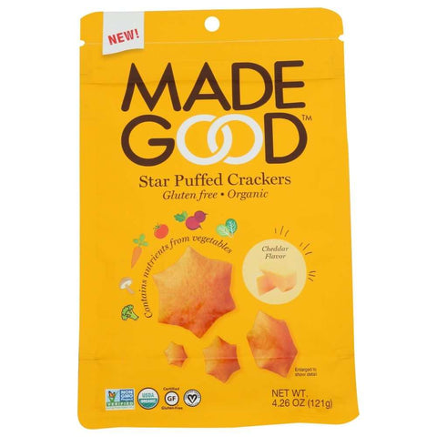 Organic Cheddar Cracker Vegan Gluten-Free Snack MADEGOOD