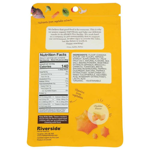 Organic Cheddar Cracker Vegan Gluten-Free Snack MADEGOOD