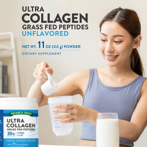Nature's Truth Ultra Collagen Powder 11 oz - Gluten Free Unflavored